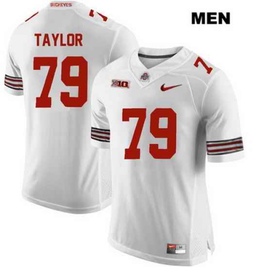 Brady Taylor Ohio State Buckeyes Authentic Nike Mens Stitched  79 White College Football Jersey Jersey